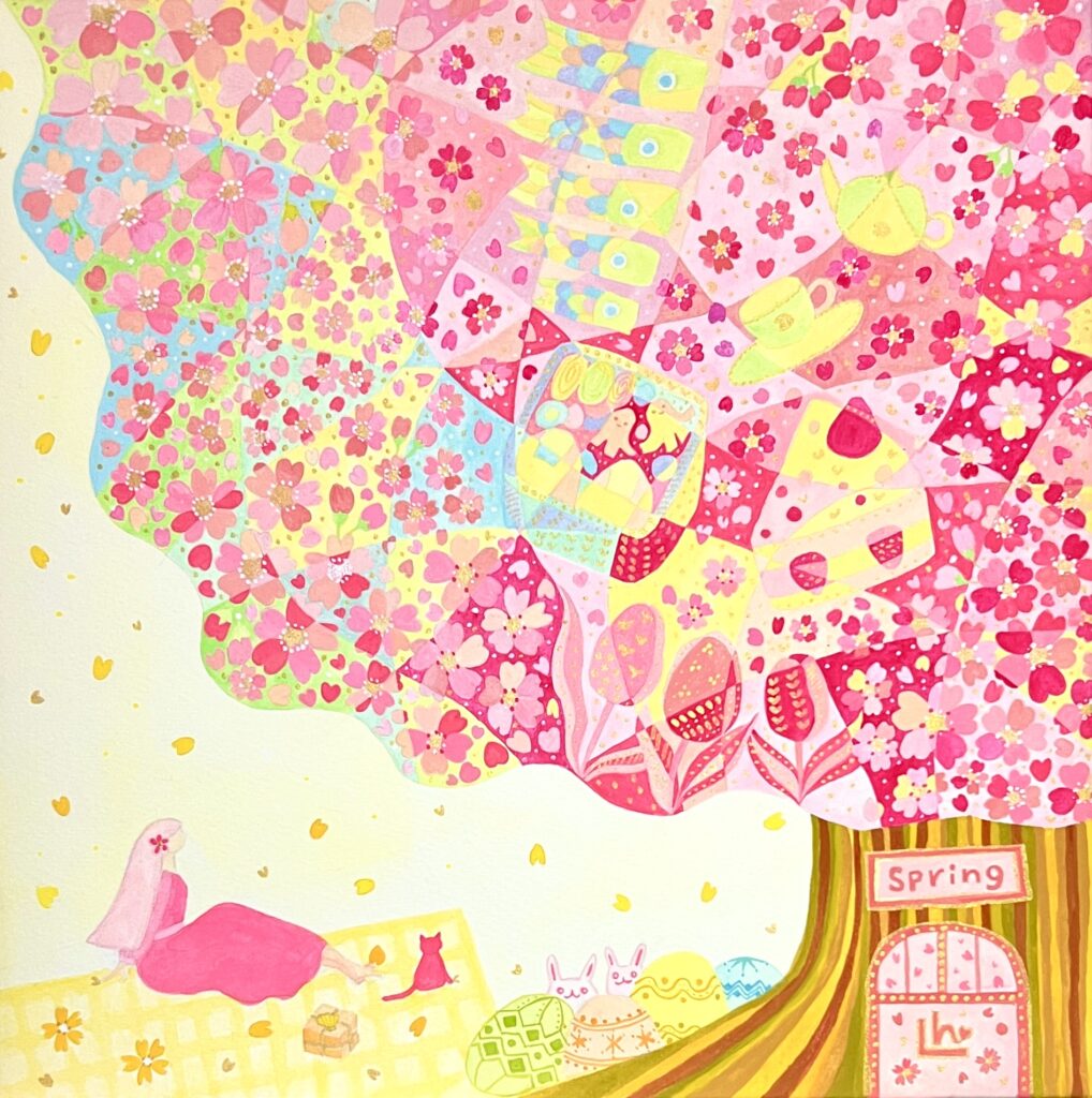 美しい桜と春の午後